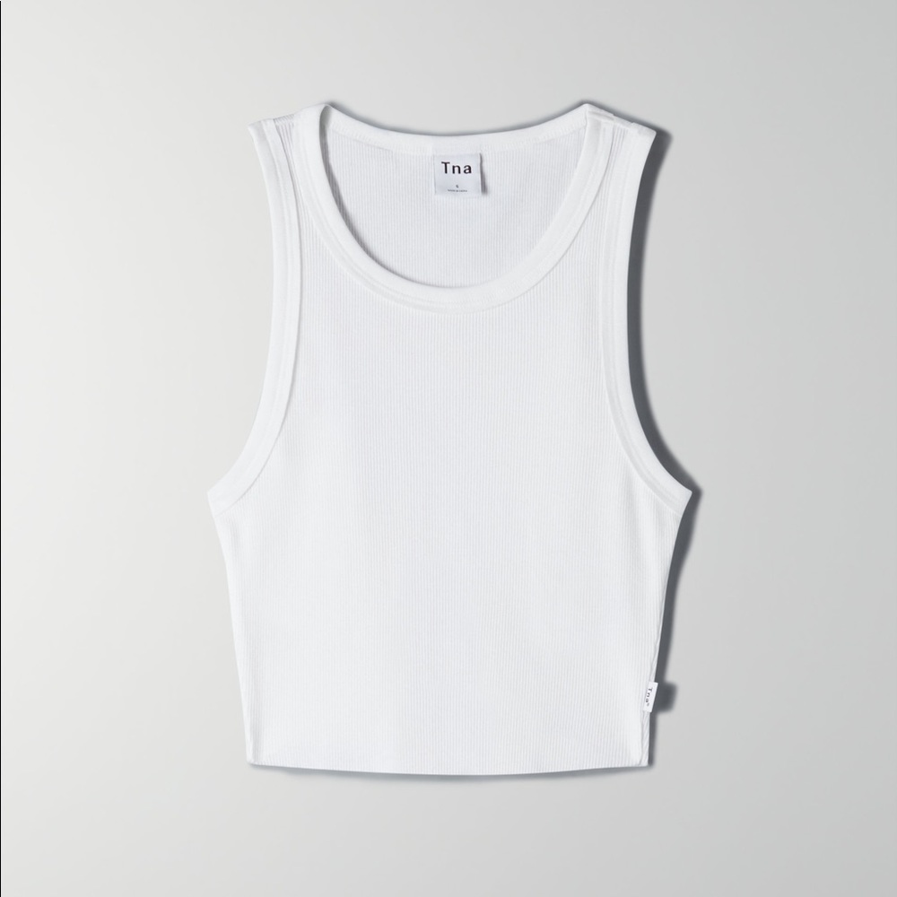 NWOT Aritzia Tna Cropped Rib Racer Tank